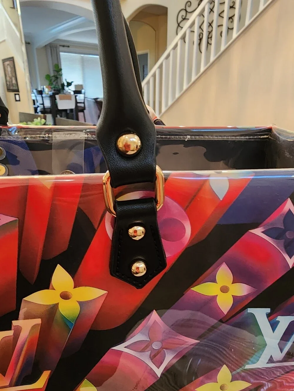 LOUIS VUITTON PRISM GIFT BAG elevated into a durable more functional tote